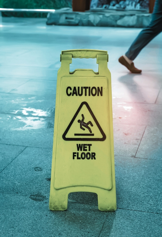 caution wet floor signage